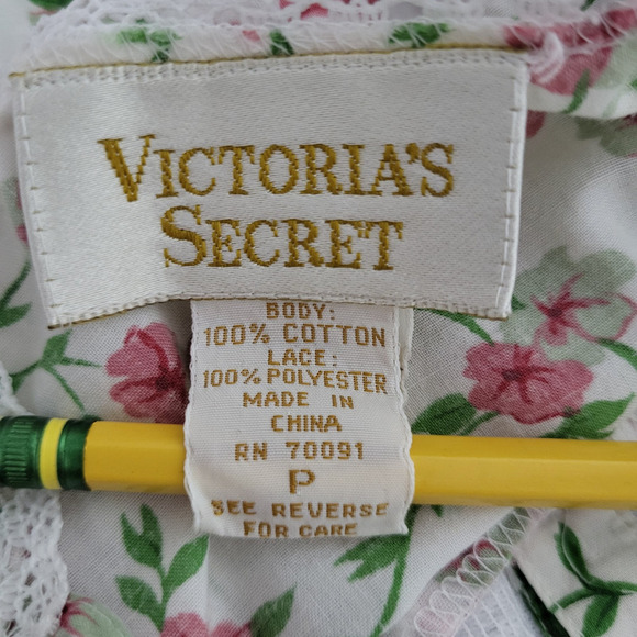 Victoria's Secret Cottagecore Floral Slip Dress Chemise Babydoll Small Lace Pink - Picture 14 of 15